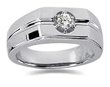 0.25 CTW Men's Diamond Ring in Platinum