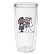 Wedding Couple 16 oz Insulated Beverage Tumbler, Clear