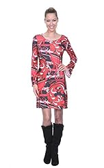 Scoop Neck General Print Bell Sleeves Fall Tunic 
