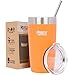 Healthy Human Stainless Steel Tumbler with Straw & Lid | Splash Proof Insulated Travel Cup | Eco-Friendly Coffee Tumblers | Water Cups with Straws Cleaner and Splash Proof Lids (20oz, Bora Bora)
