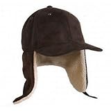 Winter Bomber Cotton Fur Hunting Hat - Brown