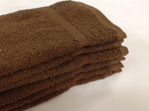 6 Dozen 16x27 Hand Towels Chocolate 100% Cotton 3# Per Dozen Dobby Border Premium