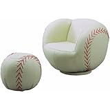 Crown Mark Baseball Chair/Ottoman