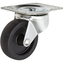 RWM Casters 31 Series Plate Caster, Swivel, Polyolefin Wheel