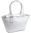 Coach Bleecker White Patent Leather Shopper Tote Handbag 14483
