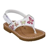 Pre-Walk Girls' Circo Wisconsin Butterfly Toe Thong Sandals - White