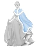ROOMMATES RMK1825GM Disney Cinderella Holiday Edition Winter Blue Fur Cape Wall Decal