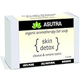 Certified Organic Aromatherapy Bar Soap - "SKIN DETOX" - Cleanse & Remove Toxins - 100% Pure, Vegan, Natural, Powerful Essential Oil Blends + FREE Storage & Travel Soap Case (1pk /4 oz)