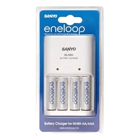 Sanyo Eneloop Charger Inc 4 AA Batteries