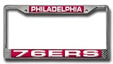 Rico Philadelphia 76ers Team Laser Chrome License Plate Frame