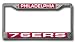 Rico Philadelphia 76ers Team Laser Chrome License Plate Frame