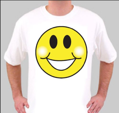 TS1168 SMALL WHITE SMILE RETRO RUDE FUNNY QUALITY T SHIRT