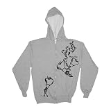 MEG AND DIA - Apple - Heather Gray Women's / Girls Zip Up Hoodie