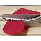 CHENGYIDA 7mm - Professional Scissor Pinking Shears Dressmaking Scallop Scissors Scrapbooking Sewing Craft Upholstery Tailor Tool For Thin Fabrics, Linings, Leather, Paper And Craft