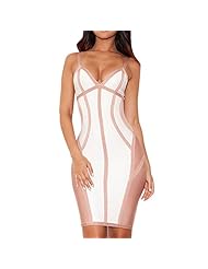 V-neck Sleeveless Nylon/Rayon/Spandex Illusion Bandage Dress 