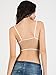 Persun Women White Sexy Floral Sheer Eyelash Lace Spaghetti Strap Crop Cami,White05, Small