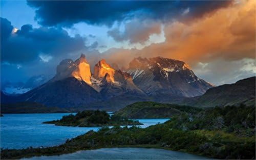 Jane Pop South America Chile Patagonia Andes Mountains Sky Poster Canvas Print 24x36 Inch Home Wall Decor landscape posters