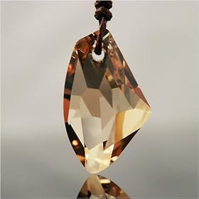 Gold Shadow Cord Pendant Necklace Silver made with Swarovski Crystal Elements