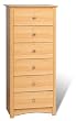 Sonoma 6 Drawer Lingerie Chest in Maple Finish By Prepac Furniture