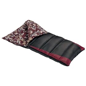 Wenzel Wildlife 15-Degree Oversized Rectangular Sleeping Bag (Brimstone Grey/Red)