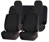 Universal Full Set OF Car Seat Covers - Solid Black UAA002