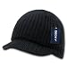 BLACK SOLID CAMPUS JEEP CAP VISOR BEANIE SKI CAP CAPS HAT HATS TOQUE