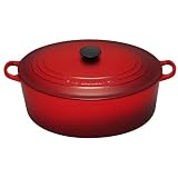 LeCreusetEnameledCast-Iron15-1/2-QuartOvalFrenchOven,Red