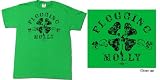 Flogging Molly - Distressed Shamrock T-shirt in Green