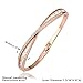 LEKANI Women Fashion Jewelry Alloy Crystals 18K Rose Gold Plated Bangle Bracelets