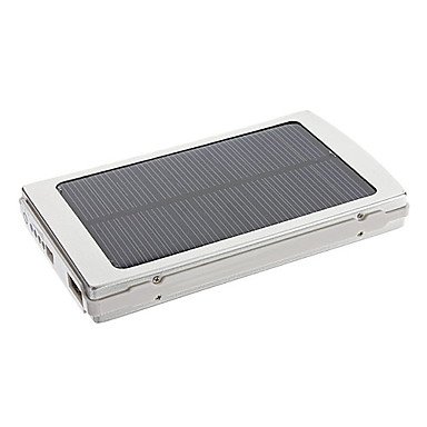 10000mAh Solar External Battery Sliver for Mobile Photo