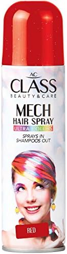 Ac Class Hair Professional Mech Hair Spray Temporary Hair Color (Red)