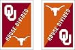 University of Oklahoma and University of Texas - House Divided Flag - Garden Size