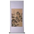 Mountain Fishing Wall Art Painting - White