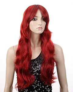 Cool2day High-Quality Long Cosplay Curly Red Hair Full Wig(Model:JF011673)