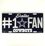DALLAS COWBOYS OFFICIAL #1 FAN METAL LICENSE PLATE