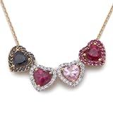 【送料無料アウトレット価格】Heart Heart Jewelry Collection ハートハートラインペンダントルビーゴールド