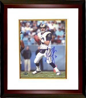 Marc Bulger Autographed/Hand Signed St. Louis Rams 8x10 Photo Custom Framed