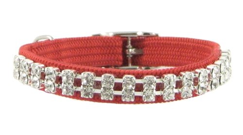 Red Rhinestone Cat Collar By FURRY (Large)
