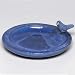 Keramik-Vogeltränke 33 cm blau