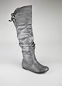 Slouchy Leatherette Bow Back Boot
