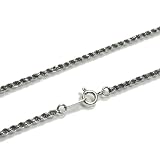 新宿銀の蔵 いぶし仕上げ・カットフレンチロープシルバーチェーン 幅2.0mm (40~60cm)