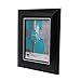kieragrace Hunter Picture Frame, 5 by 7-Inch, Black with Silver Line