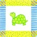Tommy Turtle by Tania Schuppert. Size 8.00 inches width by 8.00 inches height. High Quality Art Poster Print