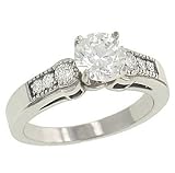 Cathedral Style Round Diamond Engagement Ring .26cttw