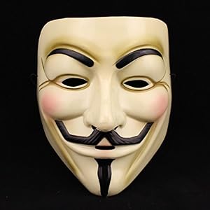 Hip-hop Dancing Performances Masks V Mask Vendetta Party mask - White Color