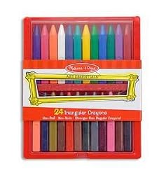 MELISSA & DOUG TRIANGULAR CRAYONS - 24 PACK