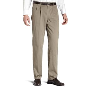 Lee Men's Flex Waistband Custom Fit Double Pleat Pant