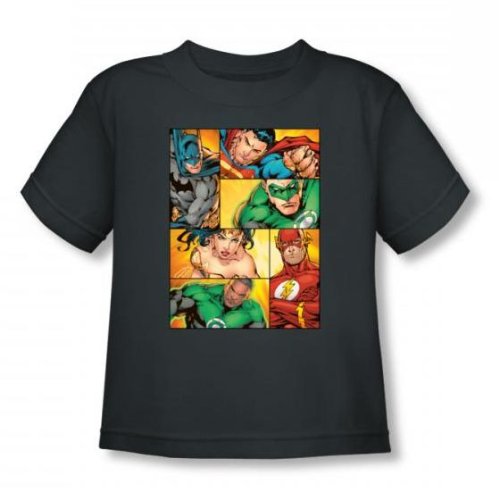  Justice League - Hero Boxes Toddler T-Shirt In Charcoal