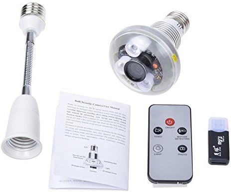 Newday365 Hidden MINI DVR Video Camera LED Bulb Motion Security Camcorder Mini DVR IR Night Vision + Remote Control