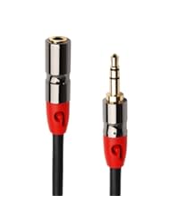 CE: PlugLug- 3.5mm Male to 3.5mm Female Stereo Audio Cable- 4 Feet (BLACK)-New Design accommodates iPhone, iPad, itouch, Smartphones and MP3 cases - PlugLug